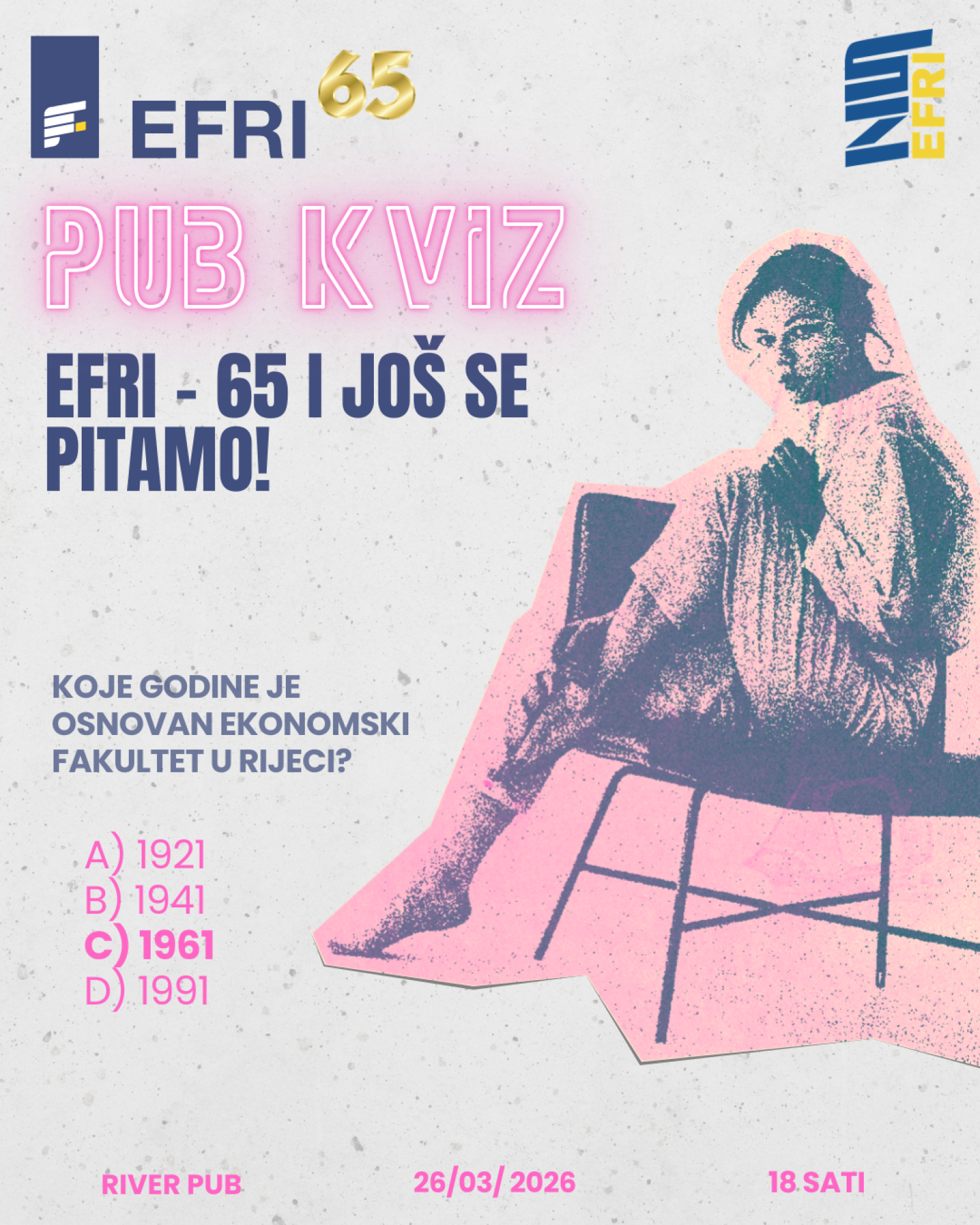 EFRI PUB KVIZ –65 i još se pitamo!