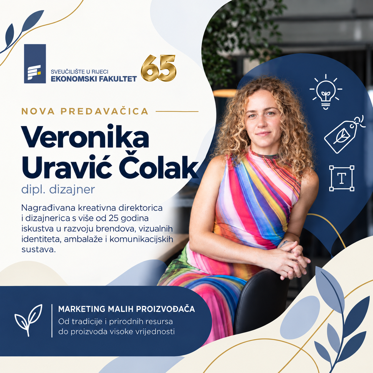 Nova predavačica na programu cjeloživotnog učenja „Marketing malih proizvođača“ – Veronika Uravić Čolak